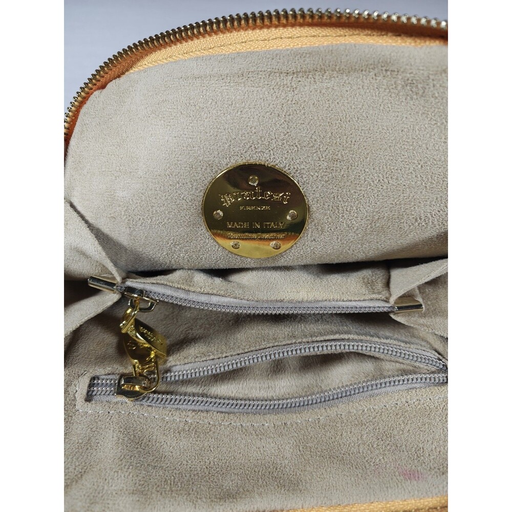 Pratesi Firenze Mustard Yellow Leather Crossbody Bag Italy Luxury Shoulder Purse - Picture 5 of 7